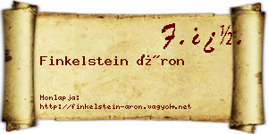 Finkelstein Áron névjegykártya
